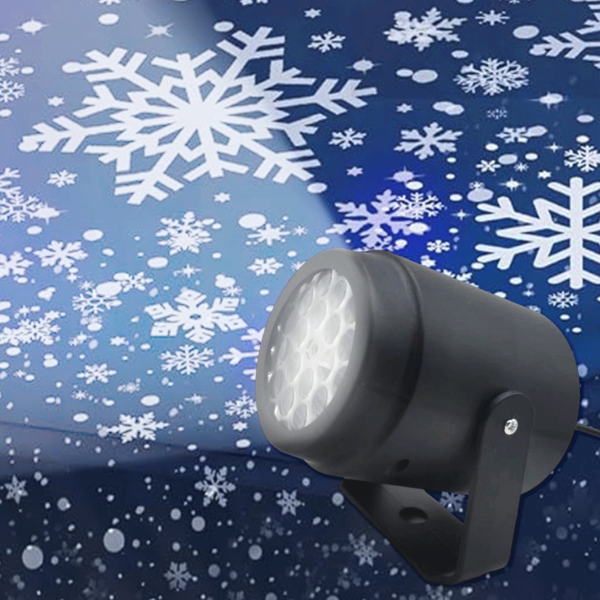 Aigostar - LED jõuluprojektor lumekristallide LED/5W/230V külmvalge