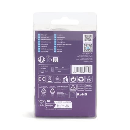 Aigostar - LED Jõuluteemaline valguskett 50xLED/3xAA 5,3m külm valge