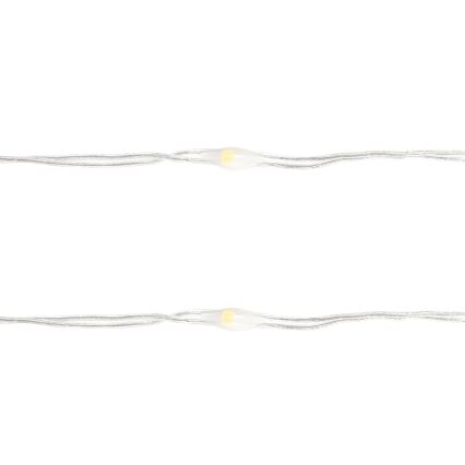 Aigostar - LED Jõuluteemaline valguskett 50xLED/3xAA 5,3m soe valge