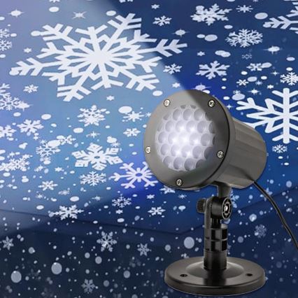 Aigostar - LED jõuluteemaline väline lumehelveste projektor LED/5W/230V IP44 külm valge