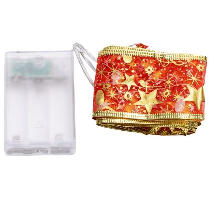 Aigostar - LED jõulukett 20xLED/3xAA 2 m soe valge punane