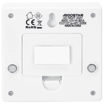 Aigostar - LED kaasaskantav öölamp LED/3xAAA 6500K