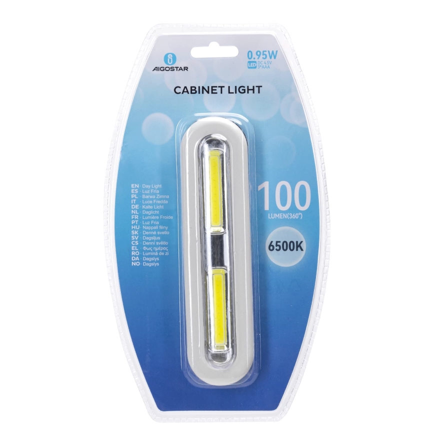 Aigostar - LED-kapi valgustus LED/3xAAA 6500K valge
