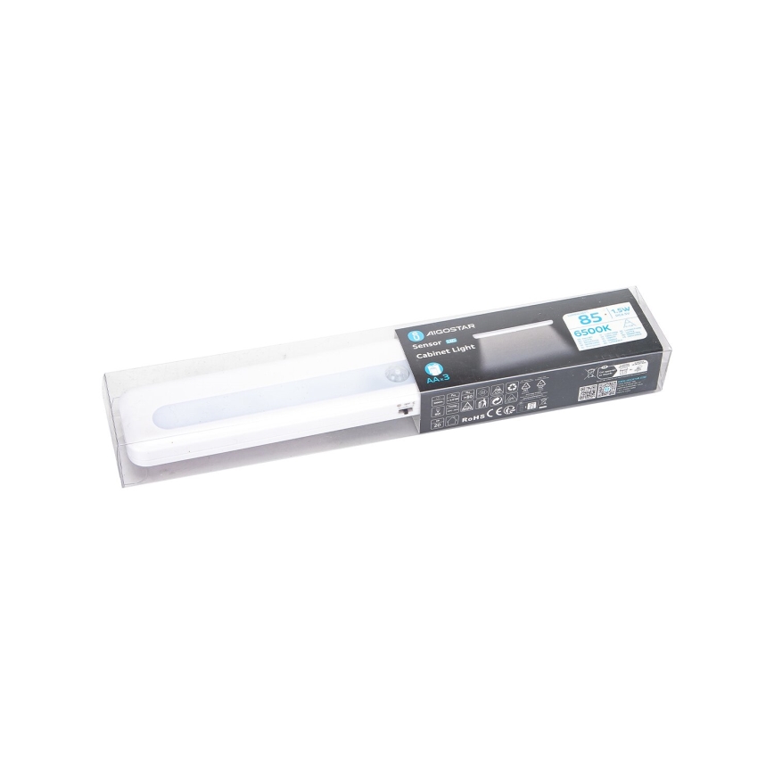 Aigostar - LED Kapivalgustus liikumisanduriga LED/1,5W/3xAA 6500K