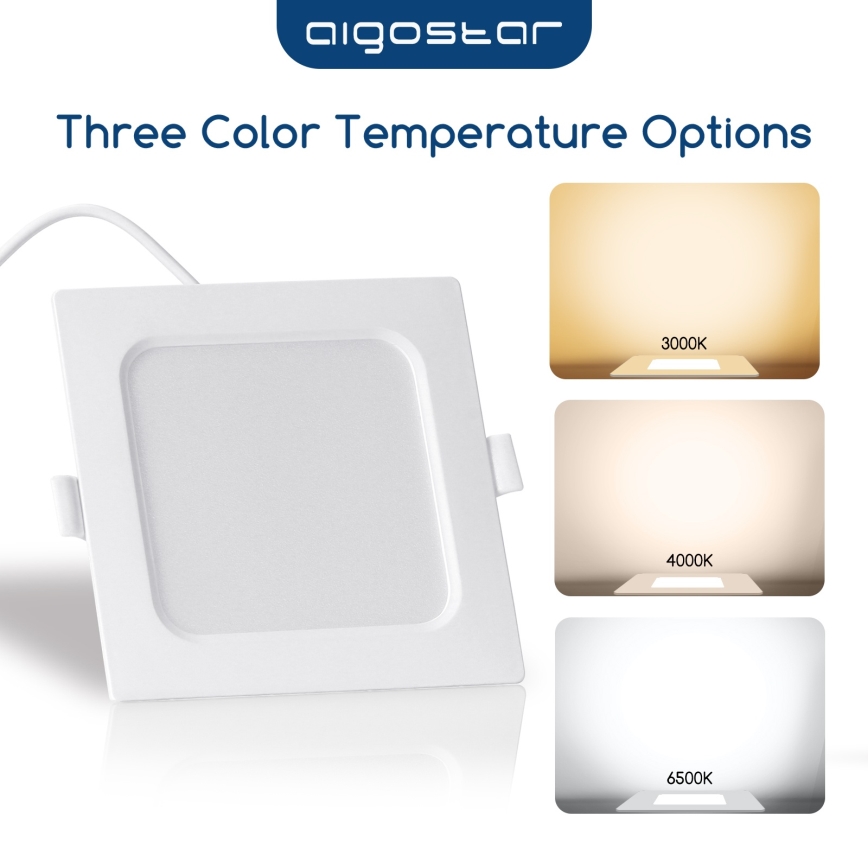 Aigostar - LED Laedpaneel LED/6W/230V 4000K 12x12 cm valge