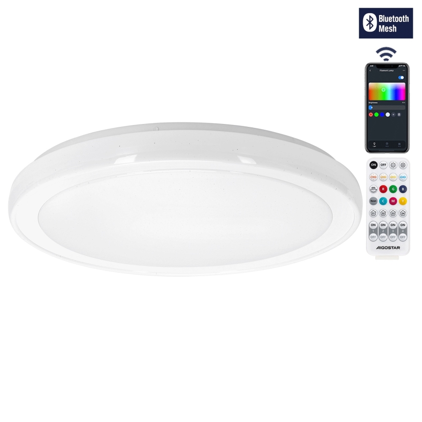 Aigostar - Hämardatav MESH LED laelamp 36W/230V 3000-6500K Ø 49,5 cm + kaugjuhtimispult