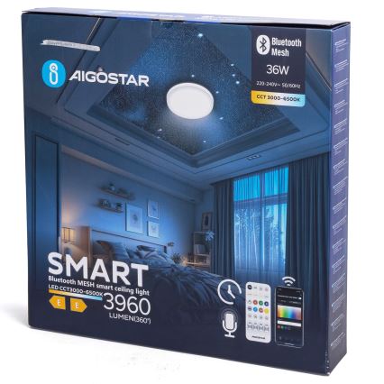 Aigostar - Hämardatav MESH LED laelamp 36W/230V 3000-6500K Ø 49,5 cm + kaugjuhtimispult