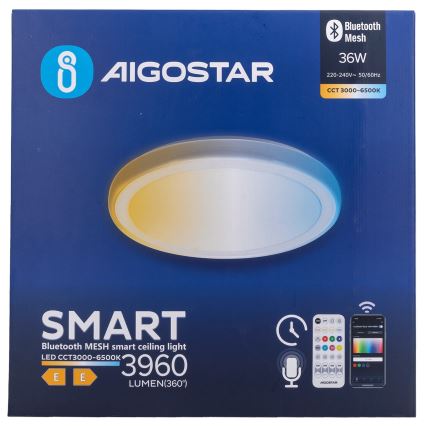 Aigostar - Hämardatav MESH LED laelamp 36W/230V 3000-6500K Ø 49,5 cm + kaugjuhtimispult