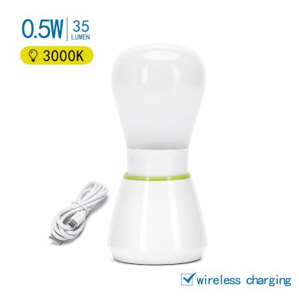Aigostar - LED Laetav öölamp LED/0,5W/5V 3000K 650mAh