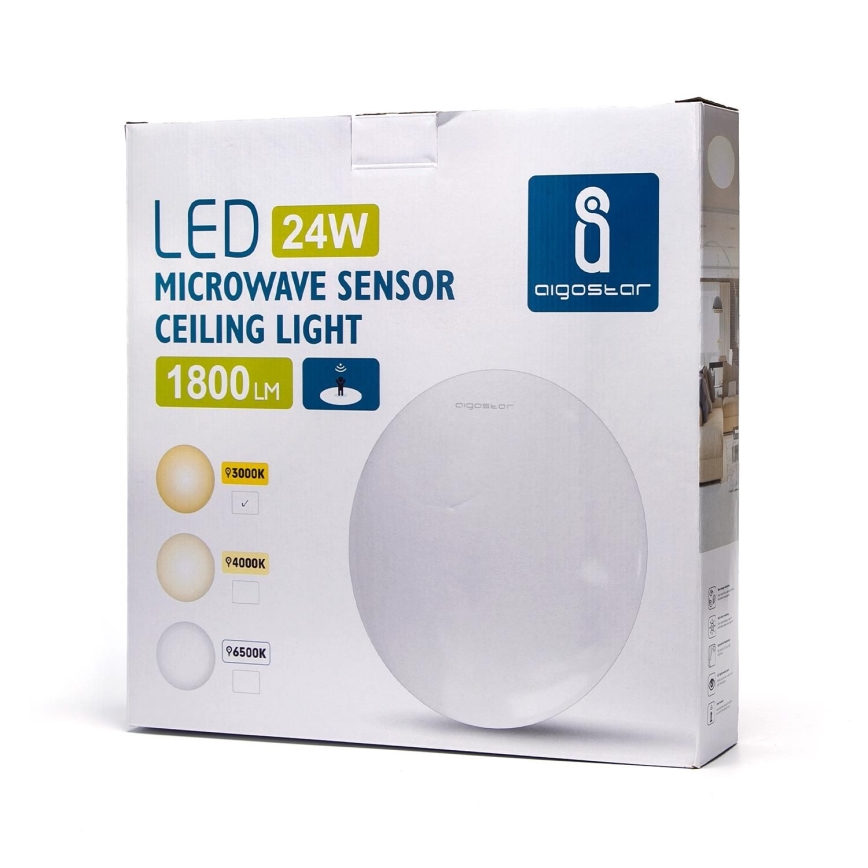 Aigostar - LED Laevalgusti anduriga LED/24W/230V 3000K
