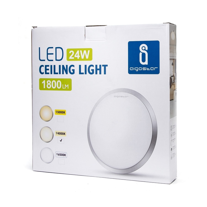 Aigostar - LED Laevalgusti LED/24W/230V 4000K matt kroom