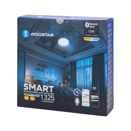 Aigostar - LED Hämardatav laevalgusti vannituppa MESH Nutikas LED/12W/230V 3000-6500K IP44 + kaugjuhtimispult