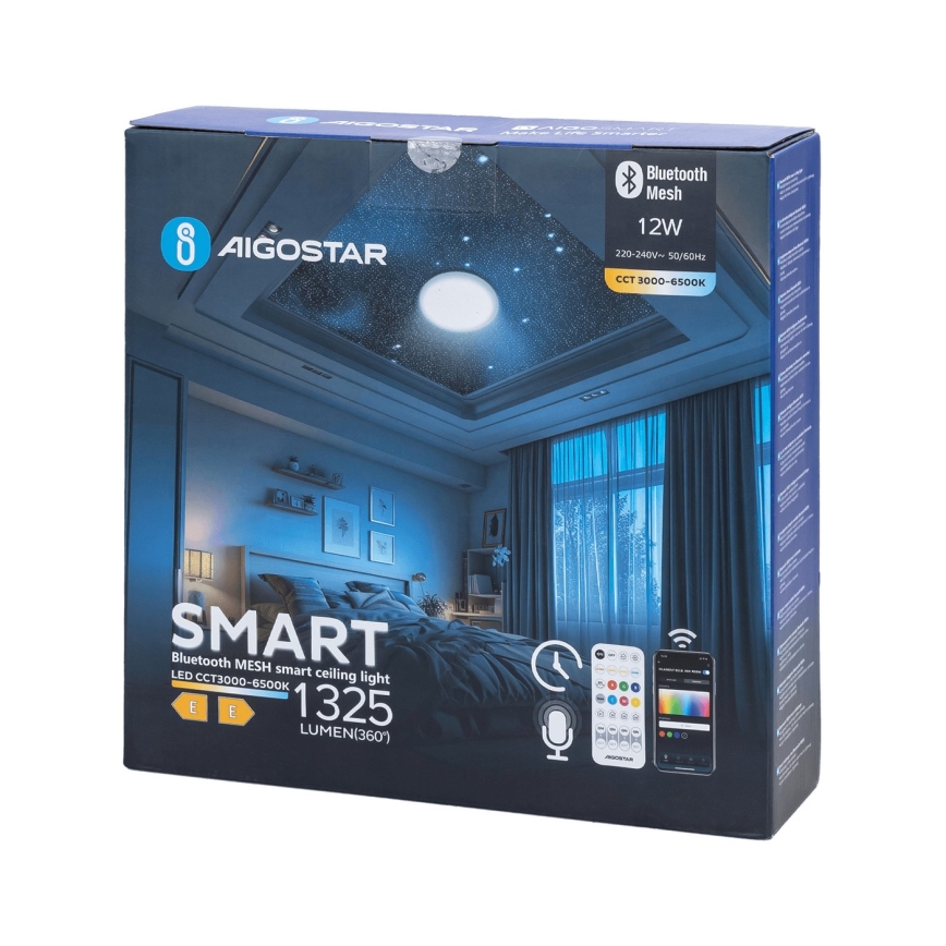 Aigostar - LED Hämardatav laevalgusti vannituppa MESH Nutikas LED/12W/230V 3000-6500K IP44 + kaugjuhtimispult