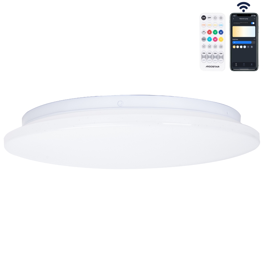 Aigostar - LED Hämardatav laevalgusti vannituppa MESH Nutikas LED/18W/230V 3000-65000K IP44 + kaugjuhtimispult