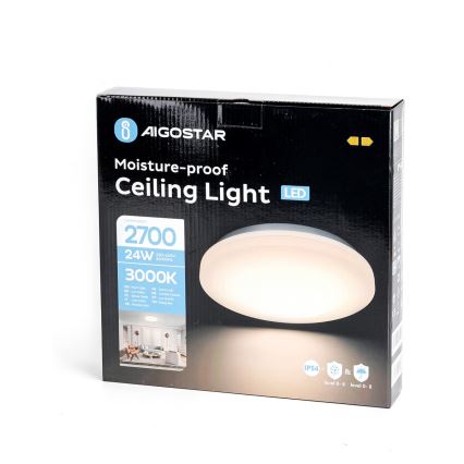 Aigostar - LED Laevalgusti vannituppa LED/24W/230V 3000K IP54