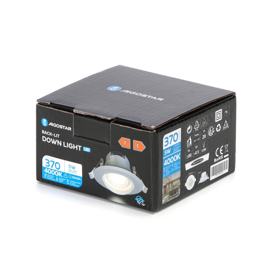 Aigostar - LED Laevarakendused LED/5W/230V 4000K diameetriga 8,5 cm valge