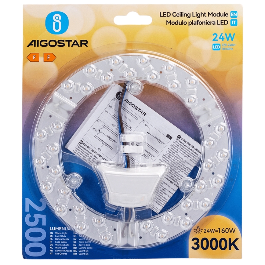 Aigostar - LED magnetiline moodul LED/24W/230V 3000K