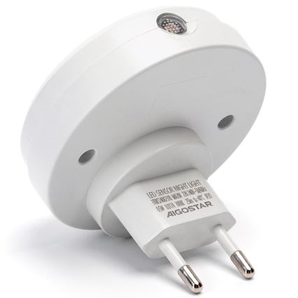 Aigostar - LED Öövalgusti hämardusanduriga LED/0,5W/230V 3000K