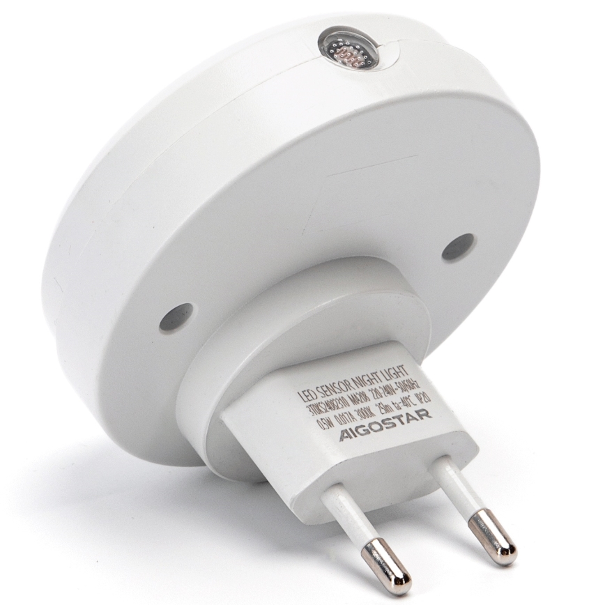 Aigostar - LED Öövalgusti hämardusanduriga LED/0,5W/230V 3000K