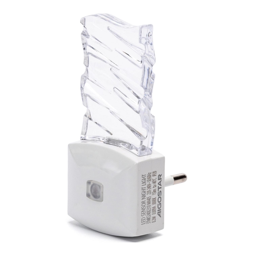 Aigostar - LED Öövalgusti hämardusanduriga LED/0,2W/230V 6500K