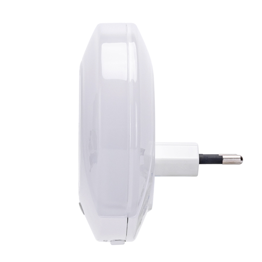 Aigostar - LED-öölamp hämaruseanduriga, pistikusse ühendatav, USB-ühendusega LED/0,4W/230V