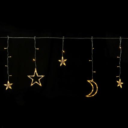 Aigostar - LED päikesetoitega jõulukett 120xLED/8 funktsiooniga 3x0,6m 500 mAh IP65 soe valge