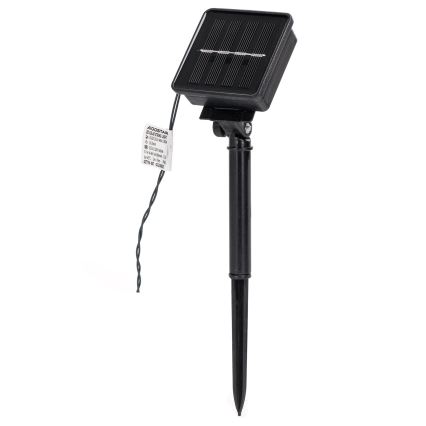 Aigostar - LED päikesepaneeliga valguskett 50xLED/8 funktsiooni 12m 800mAh IP65 soe valge