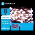 Aigostar - LED päikeseenergia jõulutuled 100xLED/8 funktsiooni 12m IP65 800 mAh külm valge