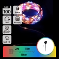 Aigostar - LED päikeseenergiaga jõulutuled 100xLED/8 funktsiooni 12m IP65 mitmevärviline 800 mAh