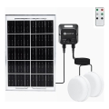 Aigostar - LED päikeseenergiaga laelamp anduriga 2xLED/35W/3,7V 6000 mAh IP65 + kaugjuhtimispult