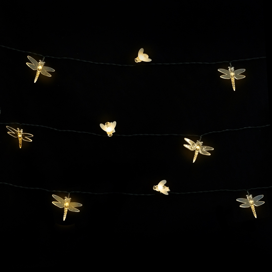 Aigostar - LED päikesevalguskett 50×LED/8 režiimi 10 m 800 mAh IP65 soe valge