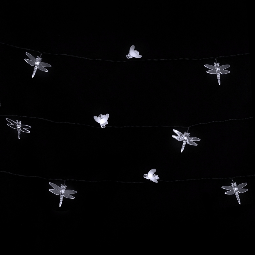 Aigostar - LED päikesepaneeliga dekoratiivne valguskett 50xLED/8 režiimi 10 m 800 mAh IP65 külm valge