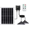 Aigostar - LED-päikeselamp anduriga 2xLED/70W/12V 12000 mAh 6500K IP65 läbimõõt 23,5 cm + kaugjuhtimispult