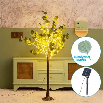 Aigostar - LED Päikesepaneel kaunistus 30xLED/2,6m IP65 soe valge eukalüpt