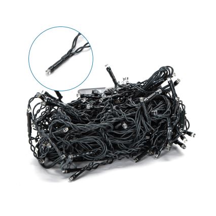 Aigostar - LED Päikesepaneeliga jõuluteemaline valguskett 100xLED/8 funktsiooni 8x0,6m 500 mAh IP65 külm valge