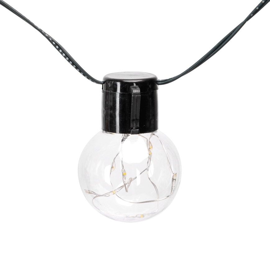 Aigostar - LED Päikesepaneeliga jõuluteemaline valguskett 20xLED/8 funktsiooni 11,5m IP65 soe valge