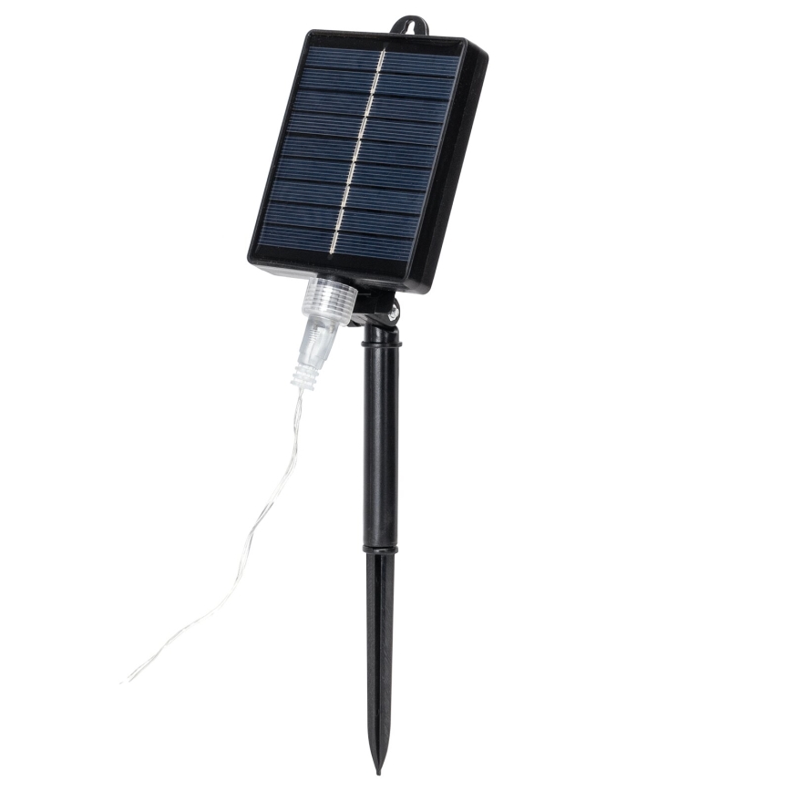 Aigostar - LED Päikesepaneeliga jõuluteemaline valguskett 384xLED/13m IP65 külm valge