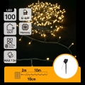 Aigostar - LED päikesepaneeliga jõulutuled 100xLED/8 funktsiooni 12m IP65 soe valge 800 mAh