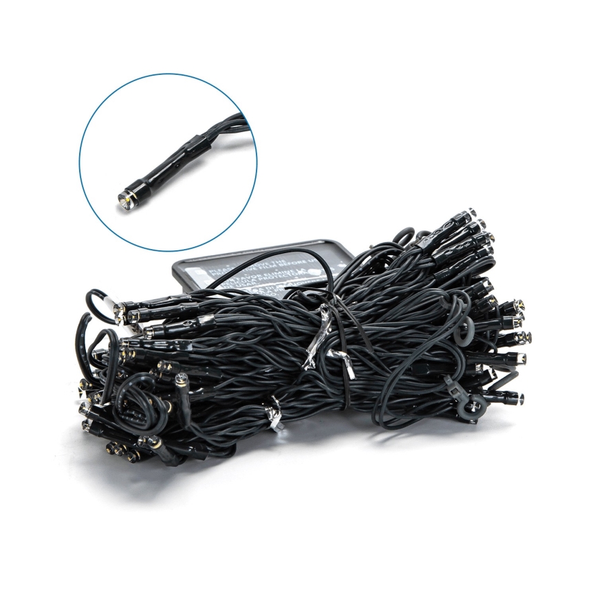 Aigostar - LED päikesepaneeliga jõulukett 100xLED/8 funktsiooni 4x1m IP65 soe valge 800 mAh