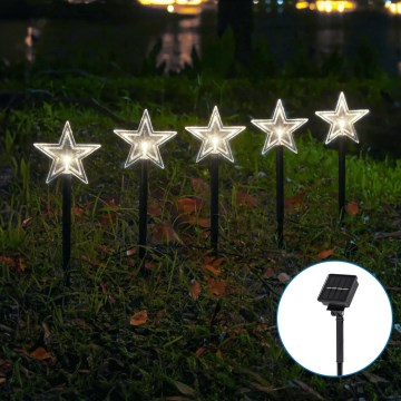 Aigostar - LED Päikesepaneeliga jõuluvalgustus LED/0,054W/1,2V 1m IP65 külm valge