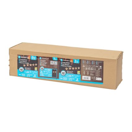 Aigostar - LED Päikesepaneeliga jõuluvalgustus LED/0,054W/1,2V 1m IP65 külm valge