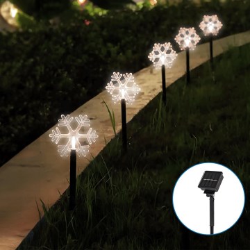 Aigostar - LED Päikesepaneeliga jõuluvalgustus LED/0,054W/1,2V 1m IP65 külm valge