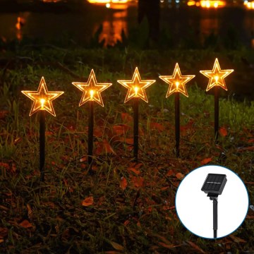 Aigostar - LED Päikesepaneeliga jõuluvalgustus LED/0,054W/1,2V 1m IP65 soe valge