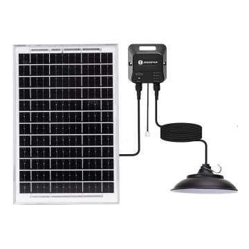 Aigostar - LED päikesepaneeliga kroonlühter LED/70W/12V 6000 mAh 6500K IP65 läbimõõt 23,5 cm + kaugjuhtimispult