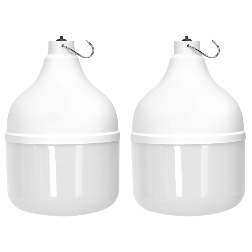 Aigostar - LED päikeselühter 2xLED/70W/12V 12000 mAh 6500K IP65 läbimõõt 12 cm + kaugjuhtimispult