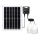 Aigostar - LED Päikesepaneeliga lühter anduriga 2xLED/70W/12V 12000 mAh 6500K d. 12 cm + kaugjuhtimispult