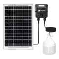 Aigostar - LED päikesepaneeliga lühter anduriga LED/70W/12V 6000 mAh 6500K IP65 läbimõõt 12 cm + kaugjuhtimispult