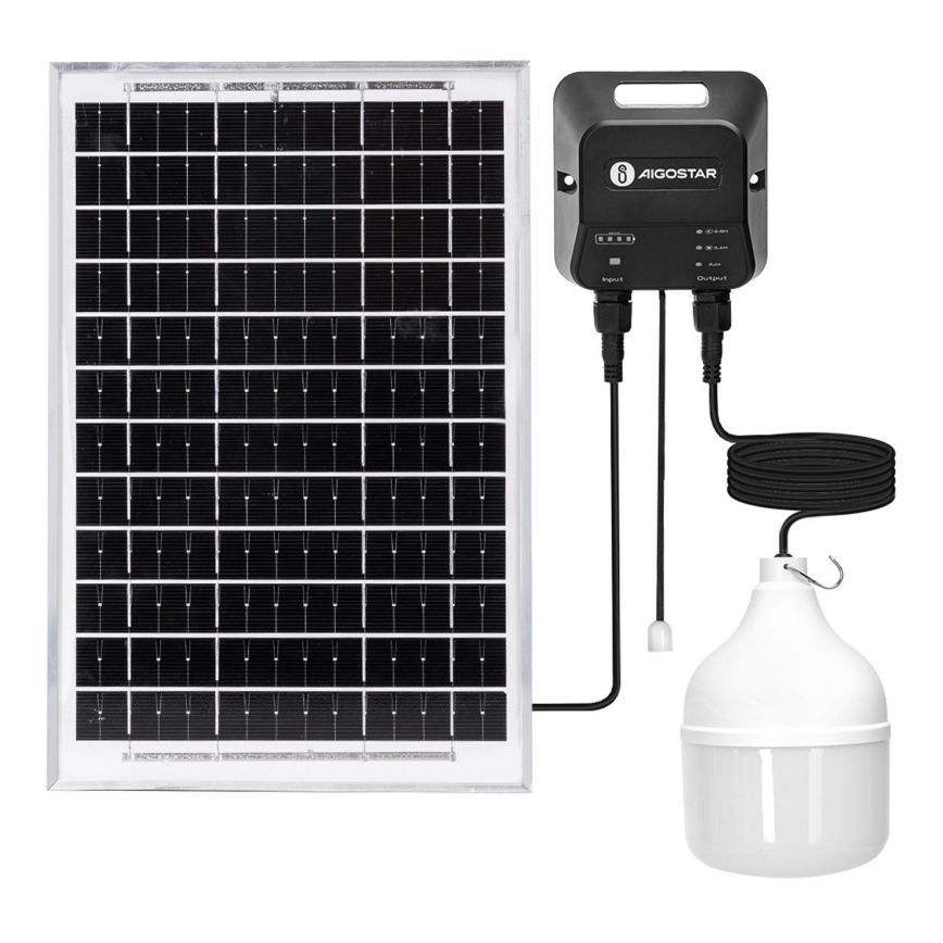 Aigostar - LED Päikesepaneeliga lühter LED/70W/12V 6000 mAh 6500K d. 12 cm + kaugjuhtimispult