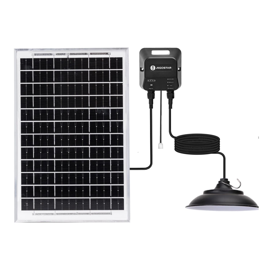 Aigostar - LED Päikesepaneeliga lühter LED/70W/12V 6000 mAh 6500K d. 23,5 cm + kaugjuhtimispult
