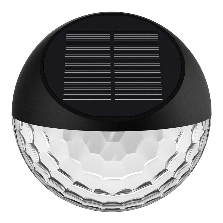 Aigostar - LED Päikesepaneeliga seinavalgusti LED/2W/1,2V must 300 mAh 2700K IP44